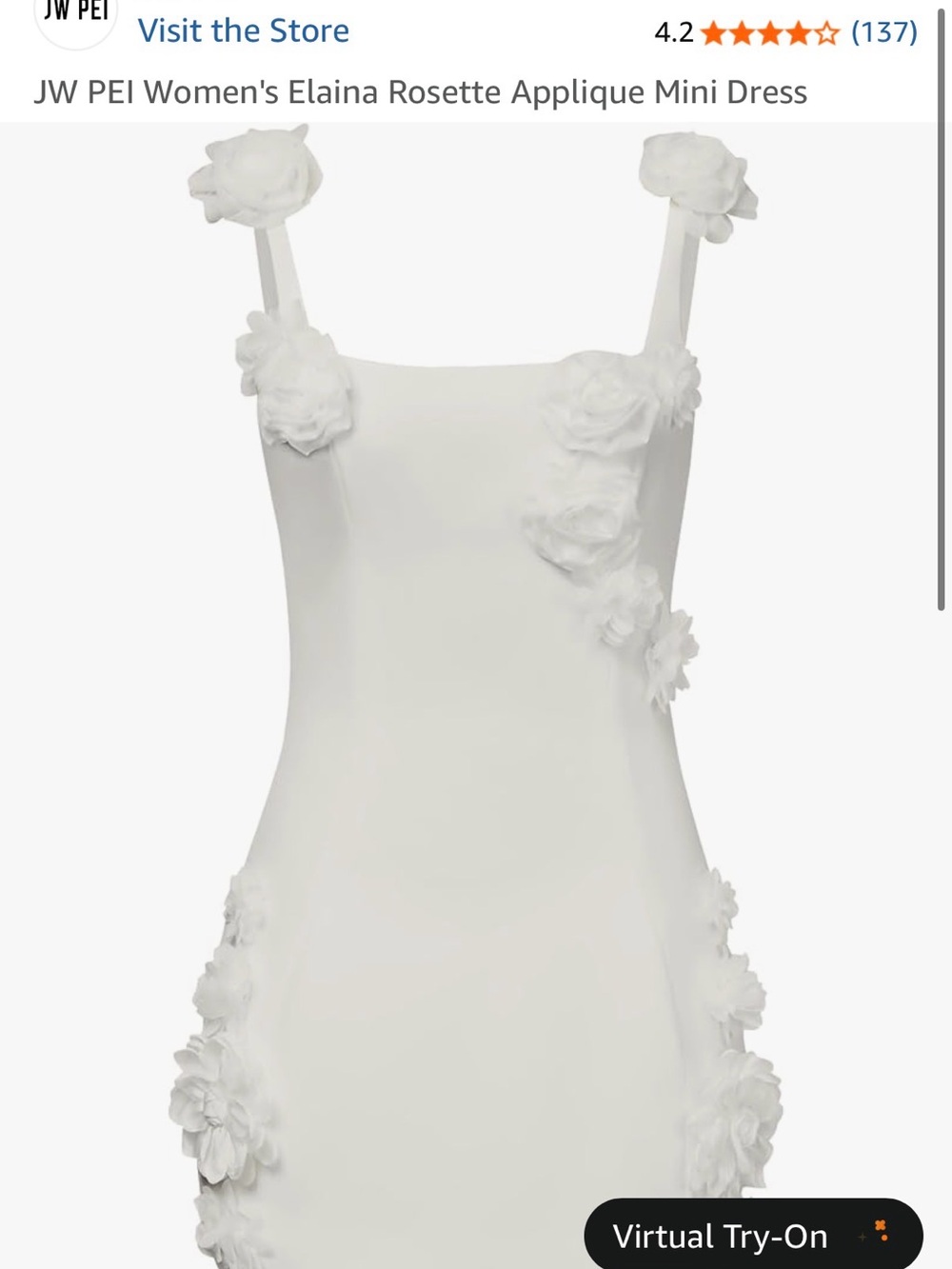 White JW Pei Mini Dress